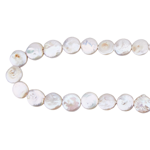 Perla barroca natural plano y redondo