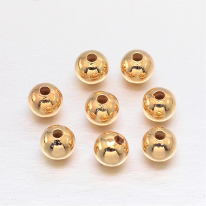 Cuenta espaciadora medida 4mm Chapado en oro 18k