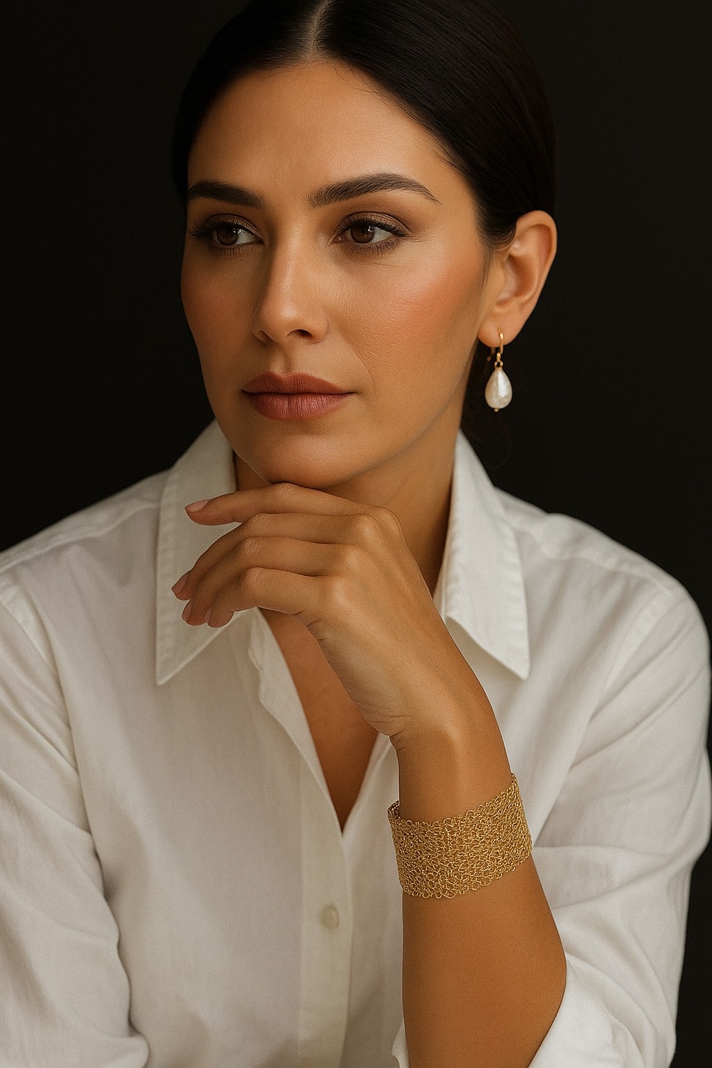 Brazalete Tejido: Alambre chapado en oro - Imagen 2