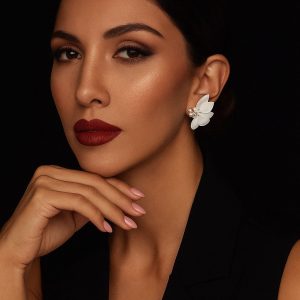Pendientes Hojas con Perlas y Oro 18k | Magdala Joyería