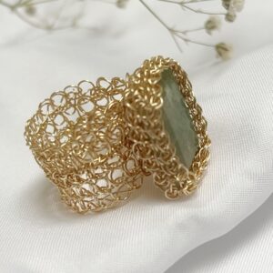 Anillo Tejido Aventurina