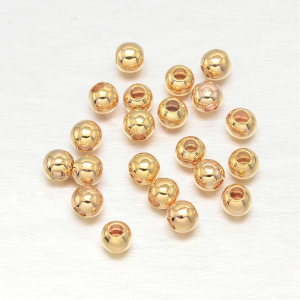 Cuenta espaciadora medida 2,5mm Chapado en oro 18k