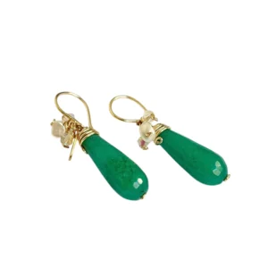 Pendiente de gota piedra natural