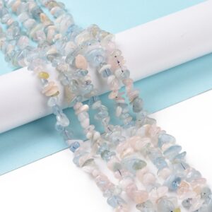 Tira de Morganite naturales Cuentas de chips hebras, 5~14x4~10mm